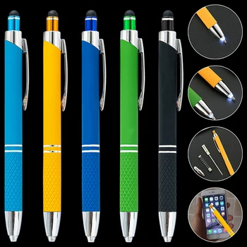 Шариковая ручка-стилус 3 в 1 со светодиодной подсветкой для iPad Iphone, школьные ручки для письма
