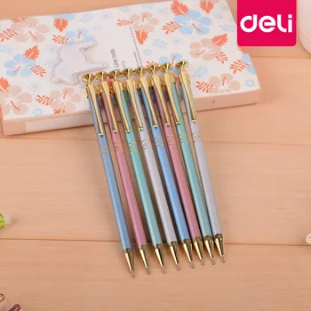 Карандаши Deli, 1 шт, роскошный металлический механический карандаш для школьных принадлежностей, студенческие принадлежности для рисования, письменные принадлежности с бриллиантами, тонкие карандаши