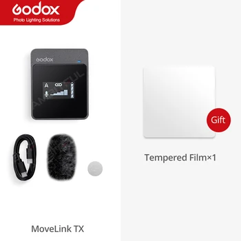 Беспроводной Петличный микрофон Godox MoveLink TX RX 2,4 ГГц для цифровых Зеркальных камер, Видеокамер, смартфонов и планшетов для YouTube