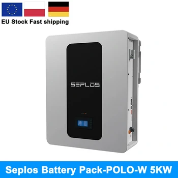 Seplos 51.2V 100Ah 5KW Lifepo4 Настенное Крепление Литиевая Солнечная Энергия Home Energy LiFePO4 Аккумуляторная Батарея Система Хранения POLO-W 48V