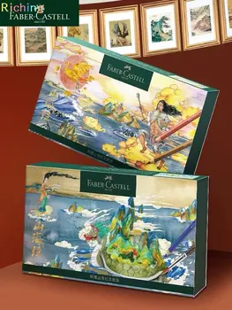 60 Цветов Полихромных Карандашей Faber Castell + Художественные Карандаши Castell 9000 6шт, Подарочный набор 