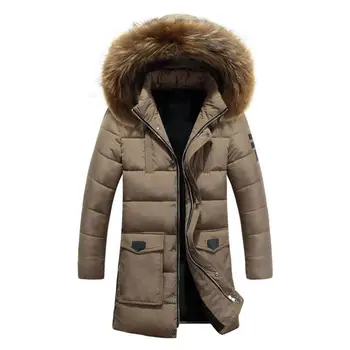Унисекс хлопок пальто зима с капюшоном пальто хлопка с густой искусственный мех обивка съемная шляпа ветрозащитный теплое пальто хлопка унисекс 