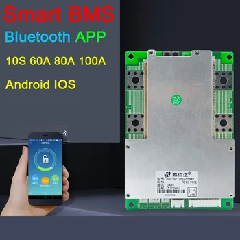 smart BMS 10S 36V 60A 80A 100A литий-ионная плата защиты Литиевой батареи с балансом Высокой мощности Bluetooth APP control программное обеспечение ПК