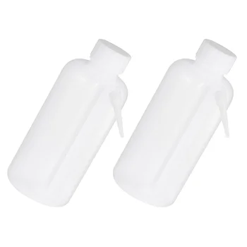 2 шт. Пластиковые бутылки для отжима, боковые бутылки для мытья труб, цельные для распыления химикатов, белые