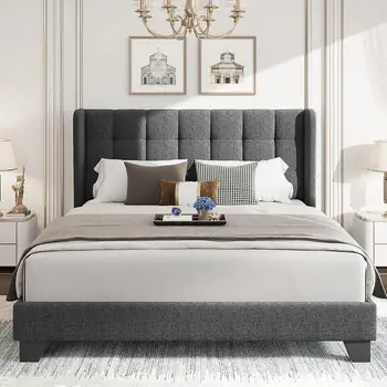 Многофункциональная кровать на платформе с подушкой современного дизайна, высококачественная двуспальная кровать класса люкс, односпальная кровать в спальне для взрослых и подростков