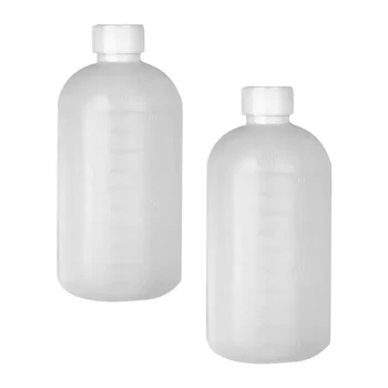 2шт пластиковых градуированных бутылок с реагентами 500 мл Герметичные Бутылки Контейнер для реагентов