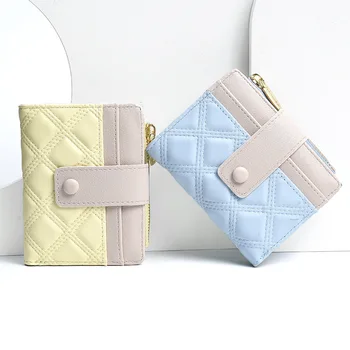 2023 Новая студенческая сумка, короткий женский кошелек, Маленький, свежий и красочный южнокорейский кошелек Zero с несколькими картами.