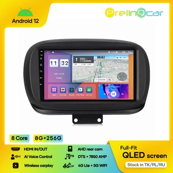 Android 12,0 Беспроводной Carplay Для Fiat 500X 2014-2020 Годов Навигация Мультимедийный Автомобильный Плеер Радио 2Din Стерео Bluetooth 5G WIFI