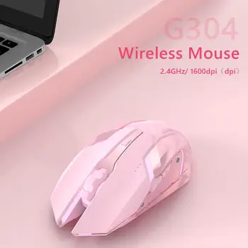 беспроводная перезаряжаемая мышь с разрешением 1600 точек на дюйм, 2,4 ГГц, 600 мАч, комплект игровой USB-мыши с отключением звука