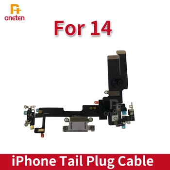100% Тест для iPhone 14 USB-порт для зарядки, док-станция для зарядного устройства, Гибкий кабель для зарядки 14 Запасных частей для мобильного телефона