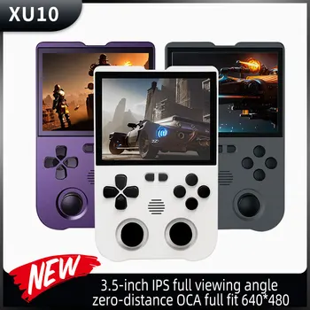 Портативная игровая консоль XU10 в стиле ретро для системы Linux с 3,5-дюймовым IPS экраном 256G 10000+ Игр, портативный карманный видеоплеер