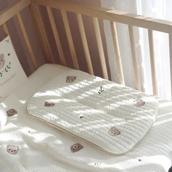 Детские подушки для сна, хлопковая подушка с вышивкой для малышей, Дышащая впитывающая сетчатая ткань, Детская подушка Four Seasons