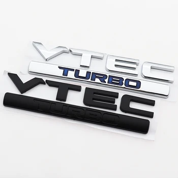 1шт 3D VTEC TURBO ABS Наклейка с логотипом на боковое крыло автомобиля, наклейка на задний бампер, наклейка на заднюю дверь багажника, наклейка на заднюю эмблему автомобиля, аксессуары