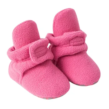 Детские зимние ботинки 0-18 м, зимняя обувь для девочек, плюшевые теплые ботильоны для новорожденных, обувь для детской кроватки, ходунки