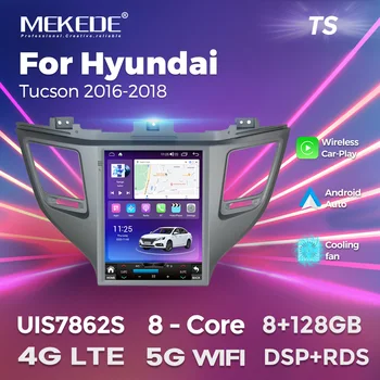 MEKEDE Для Автомагнитолы в стиле Tesla для Hyundai Tucson 2016-2018 с рамкой Android GPS Навигация Стерео Головное Устройство Мультимедийный Плеер