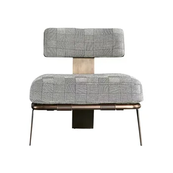 Легкие роскошные стулья для гостиной, одноместный диван для бизнеса и отдыха, минималистичный современный стул со спинкой, ленивый диван для отдыха