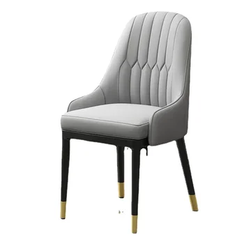 Дизайнерские кожаные обеденные стулья в скандинавском стиле, дизайнерские женские стулья для спальни, высокие черные Muebles Para El Hogar Мебель для спальни