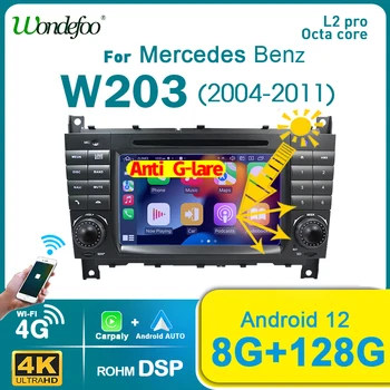 8 ГБ + 128 Г CarPlay Android 12 Авто Стерео авторадио для Mercedes Benz W203 W209 W463 Sprinter B200 Viano W169 W245 2 din автомагнитола