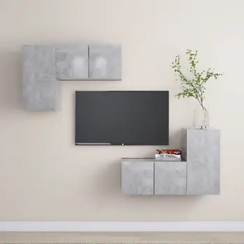 комплект телевизионного шкафа из 4 частей- подвесная подставка для телевизора, комплект шкафов hi-fi, Развлекательный центр, стена гостиной, бытовая мебель