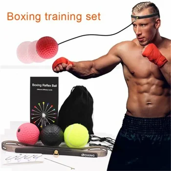 Боксерский скоростной мяч, устанавливаемый на голову, PU Punch ball, Тренировка ММА Санда, Реакция рук и глаз, Домашний мешок с песком, оборудование для фитнеса, боксерское снаряжение