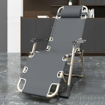 Многофункциональное складное кресло с откидной спинкой Офисный Обеденный перерыв Регулируемый шезлонг на открытом воздухе Домашний Одноместный пляжный стул