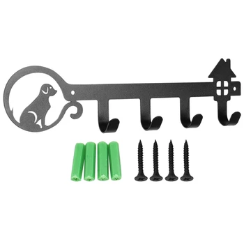 Держатель для ключей для декоративной стены с 4 крючками для ключей, Уникальная подставка для ключей
