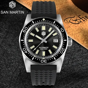San Martin 37mm 62Mas Часы Для дайвинга Автоматические Механические Наручные Часы С автоподзаводом PT5000 SW200 Sport 20Bar C3 Lume Sapphire Luxury