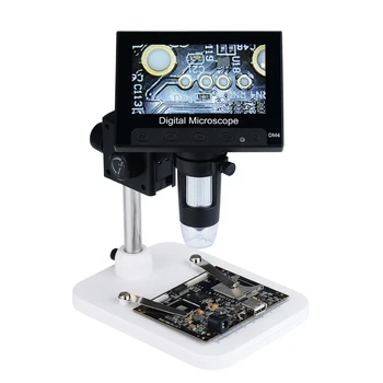 ЖК-Цифровой Микроскоп 50X-1000X Электронные Видеомикроскопы 4,3-Дюймовый HD-Экран с Регулируемой Подставкой USB Для Ремонтной Пайки