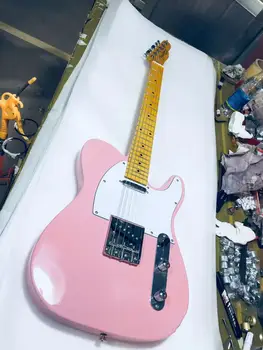 Теле гитара Усовершенствованная ТЕЛЕ гитара Корпус из липы и гриф из клена окрашены яркой краской высокой четкости, что удобно для