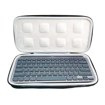 Сумка для хранения беспроводной клавиатуры на двойной молнии, портативный водонепроницаемый жесткий чехол из EVA, пылезащитный для Logitech MX Keys Mini